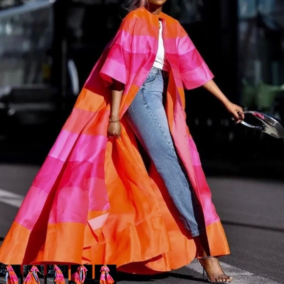 . Jackets & Blazers - Picasso Duster in Sherbert